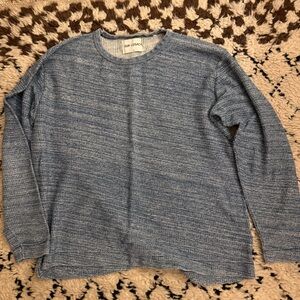 Our Legacy Men's Light Blue Marled Crewneck Sweater